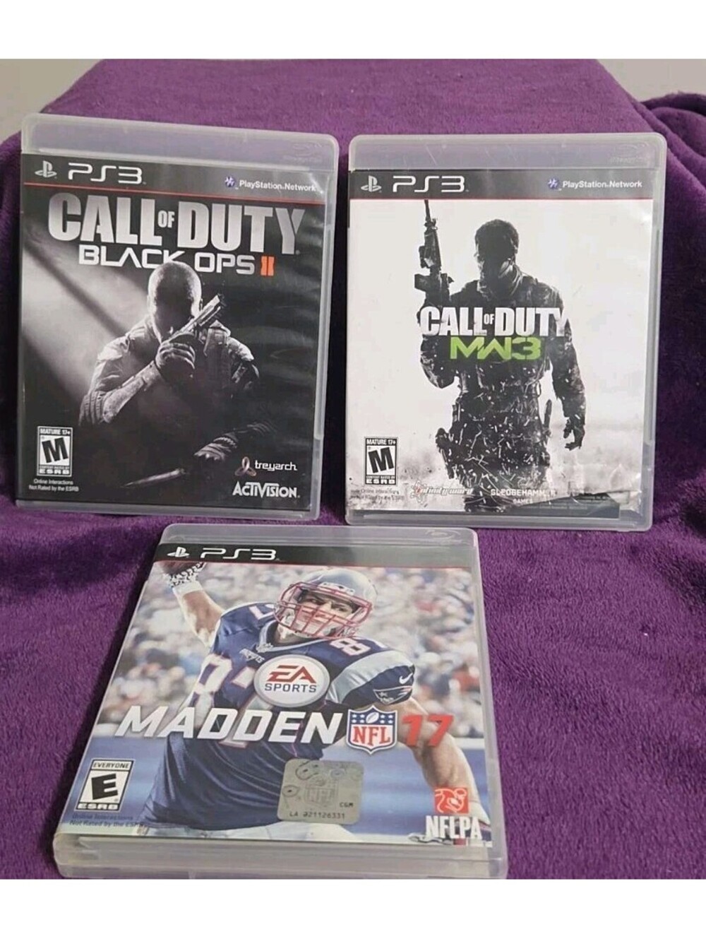 3 - PS3 Games - Call of Duty Black Ops 2  & Modern Welfare 3, & Madden NFL 17